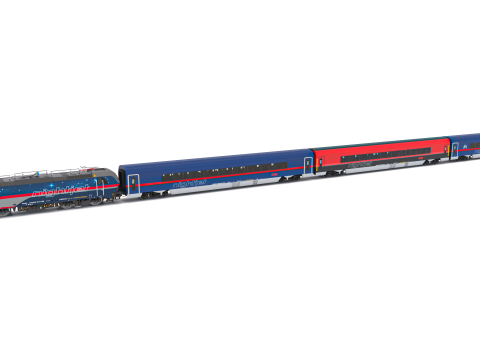 Пасажирський потяг OBB Nightjet Collection 1 3D Модель