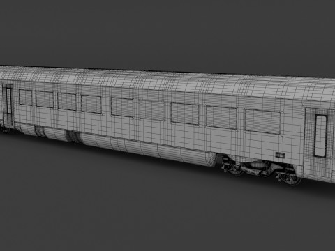 Treno passeggeri OBB Nightjet Collection 2 Modello 3D