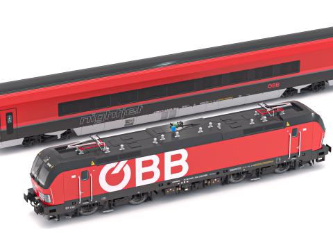 旅客列車 OBB ナイトジェット コレクション 3 3Dモデル