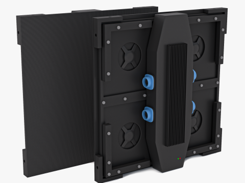 Panneau d'affichage de mur vidéo LED P2 Modèle 3D