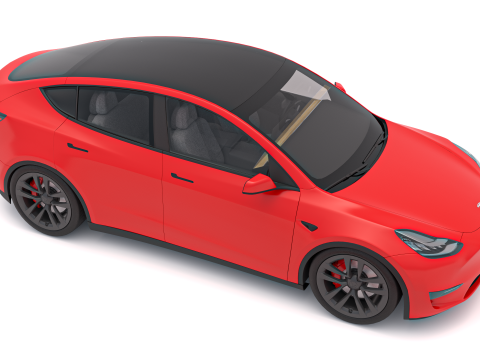 Tesla Y 2024 3D Modell