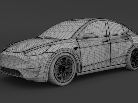 Tesla Y 2024 3D Modell