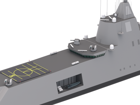 Frégate de la marine furtive Modèle 3D
