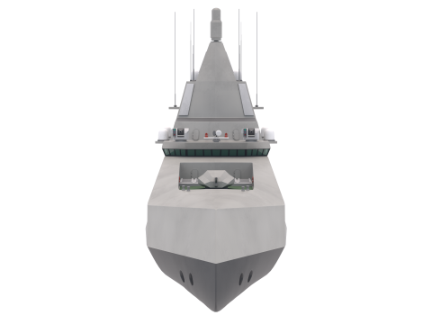 ステルス海軍フリゲート v2 3Dモデル