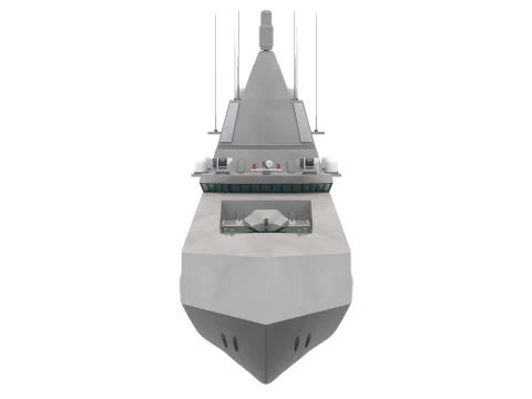 Stealth Navy Frigate v2 3D Model