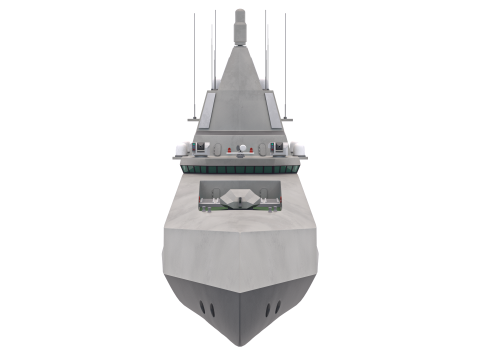 ステルス海軍フリゲート v2 3Dモデル