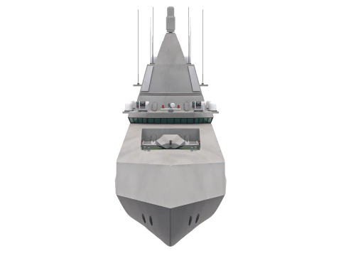 Stealth Navy Frigate v2 3D Model