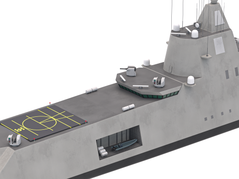 ステルス海軍フリゲート v2 3Dモデル