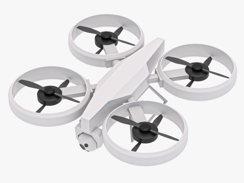 Sci Fi Quadcopter Drone 3D Model