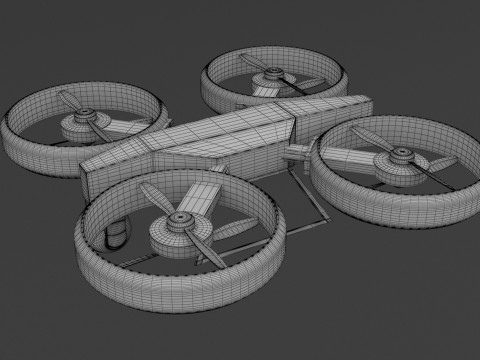 Sci Fi Quadcopter Drone 3D Модель