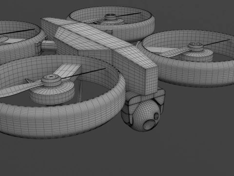 विज्ञान फाई क्वाडकॉप्टर ड्रोन 3D मॉडल