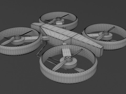 Sci Fi Quadcopter Drone 3D Модель