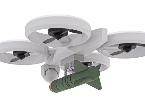 Military Quadrocopter Drone 3D Model