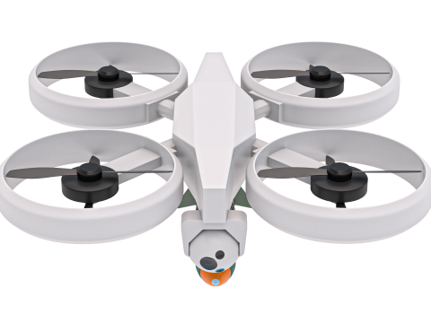 Drone Quadrocopter Militer Model 3D