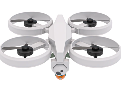 Military Quadrocopter Drone 3D Model