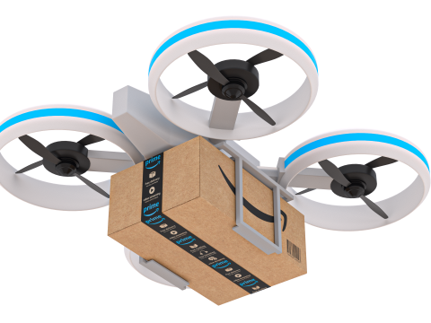 Amazon Quadrocopter Drone Teslimatı 3D Model