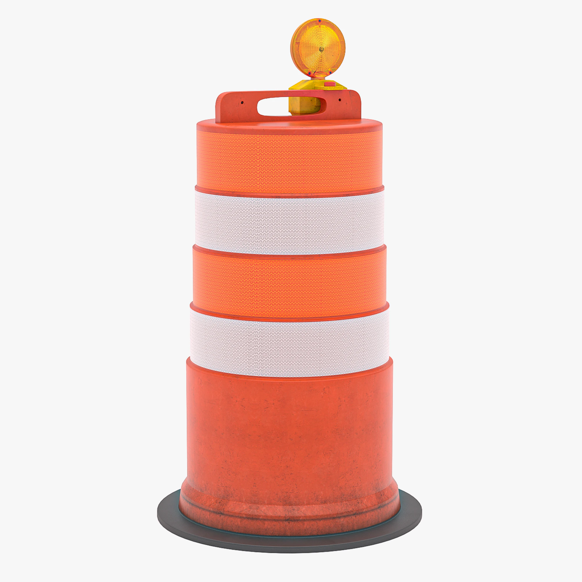 Traffic Barrel Barricade 3D Model .c4d .max .obj .3ds .fbx .stl .blend