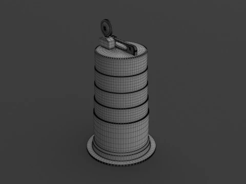 Traffic Barrel Barricade 3D Model