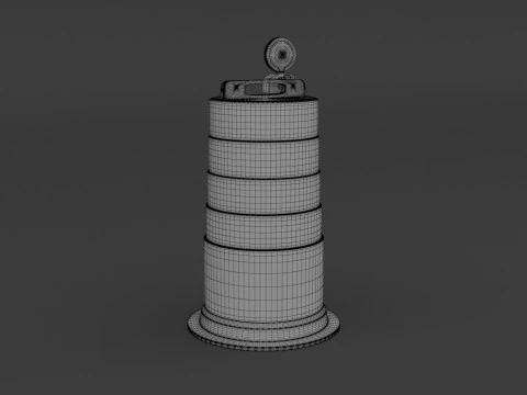 Barricata e cono del barile di traffico Modello 3D