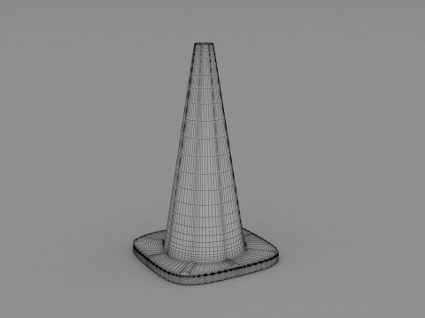 交通桶路障和锥体 3D 模型