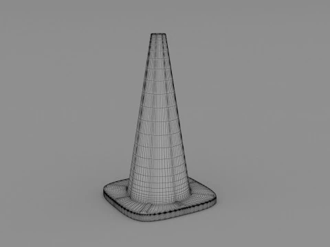 Barricata e cono del barile di traffico Modello 3D