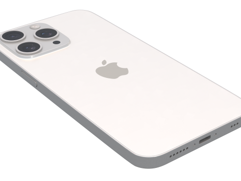 iPhone 13 Pro Max Beyaz 3D Model