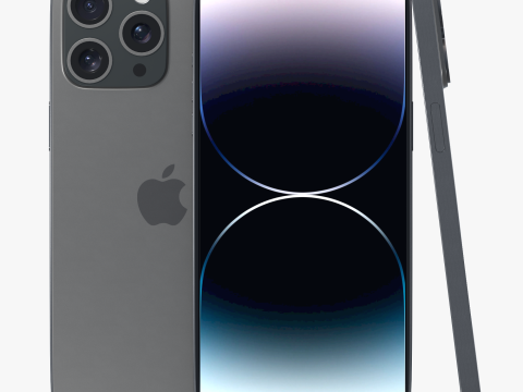 आईफोन 14 प्रो मैक्स ब्लैक 3D मॉडल