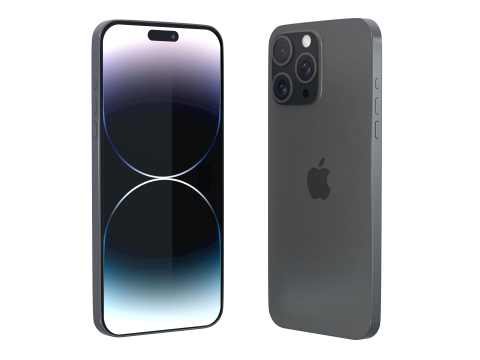 iPhone 14 Pro Max Hitam Model 3D