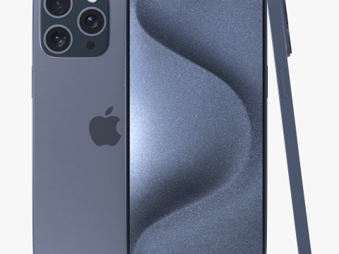 IPhone 15 Pro Max Mitternacht 3D Modell