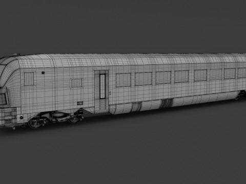 Tren de pasajeros OBB Nightjet Colección 4 Modelo 3D
