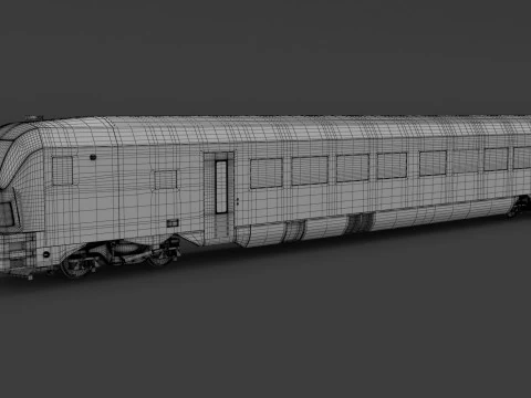 Treno passeggeri OBB Nightjet Collection 4 Modello 3D