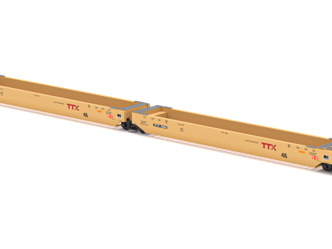 Çift Yığın Vagon TTX 3D Model