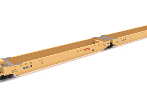 Çift Yığın Vagon TTX 3D Model