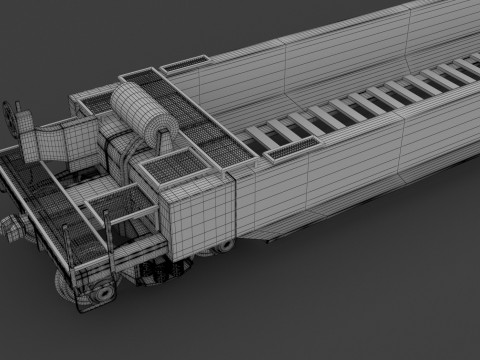 Çift Yığın Vagon TTX 3D Model