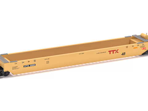 हस्की स्टैक रेलकार टीटीएक्स 3D मॉडल