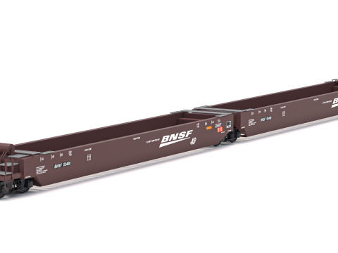 二重積み気動車 BNSF 3Dモデル