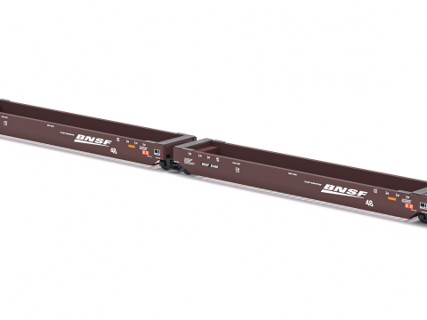 二重積み気動車 BNSF 3Dモデル