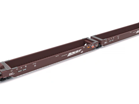 डबल स्टैक रेलकार बीएनएसएफ 3D मॉडल