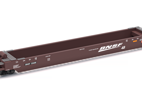 二重積み気動車 BNSF 3Dモデル