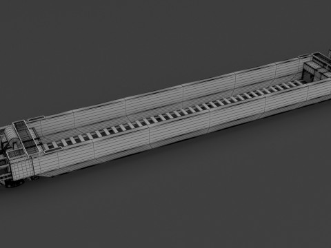 二重積み気動車 BNSF 3Dモデル