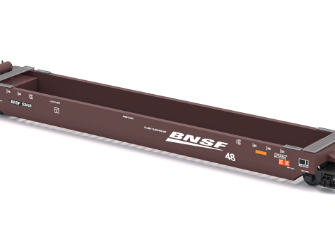 Вагон Husky Stack BNSF 3D Модель