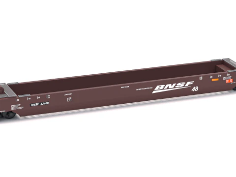 हस्की स्टैक रेलकार बीएनएसएफ 3D मॉडल