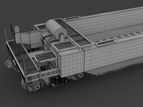 Вагон Husky Stack BNSF 3D Модель