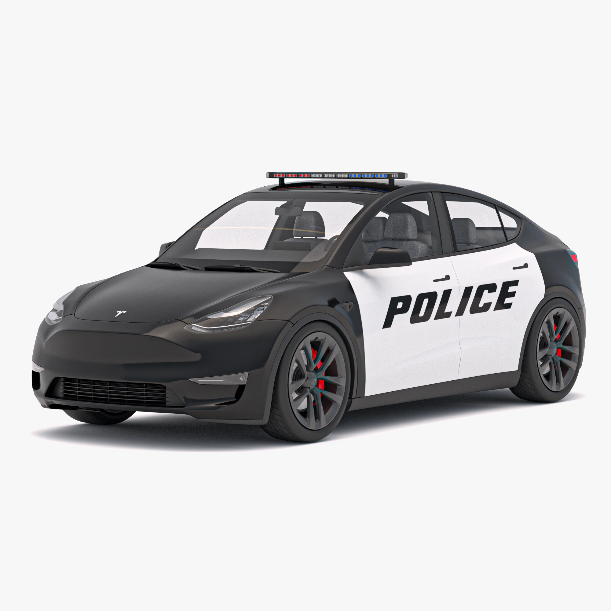 Tesla Y Polizia 2024 Modello 3D .c4d .max .obj .3ds .fbx .stl .blend 