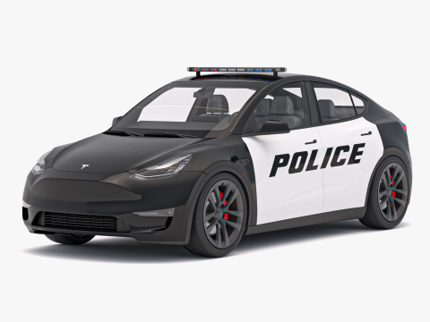Tesla Y Polizei 2024 3D Modell
