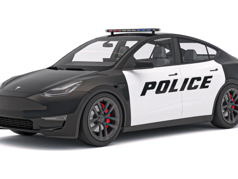 Tesla Y Polizia 2024 Modello 3D