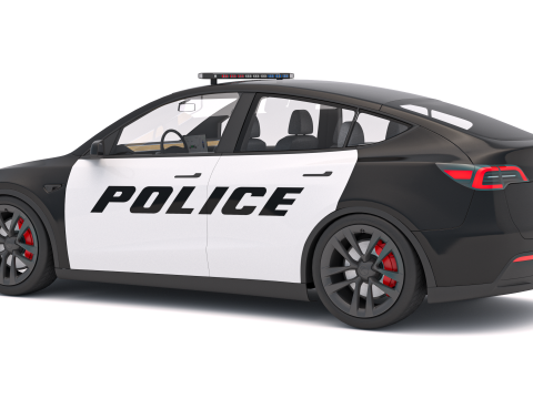 Tesla Y Policía 2024 Modelo 3D