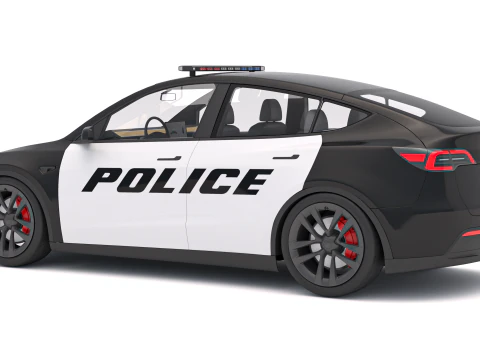 Tesla Y Polizia 2024 Modello 3D