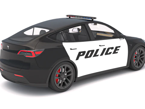 Tesla Y Polizia 2024 Modello 3D