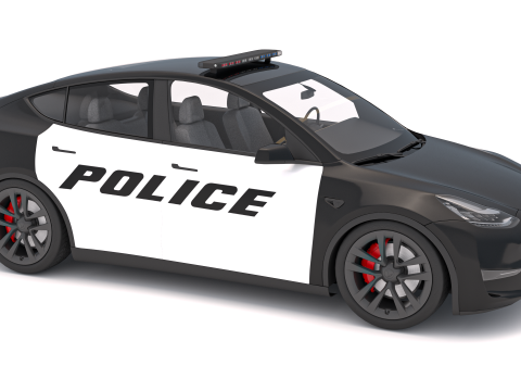 Tesla Y Policía 2024 Modelo 3D